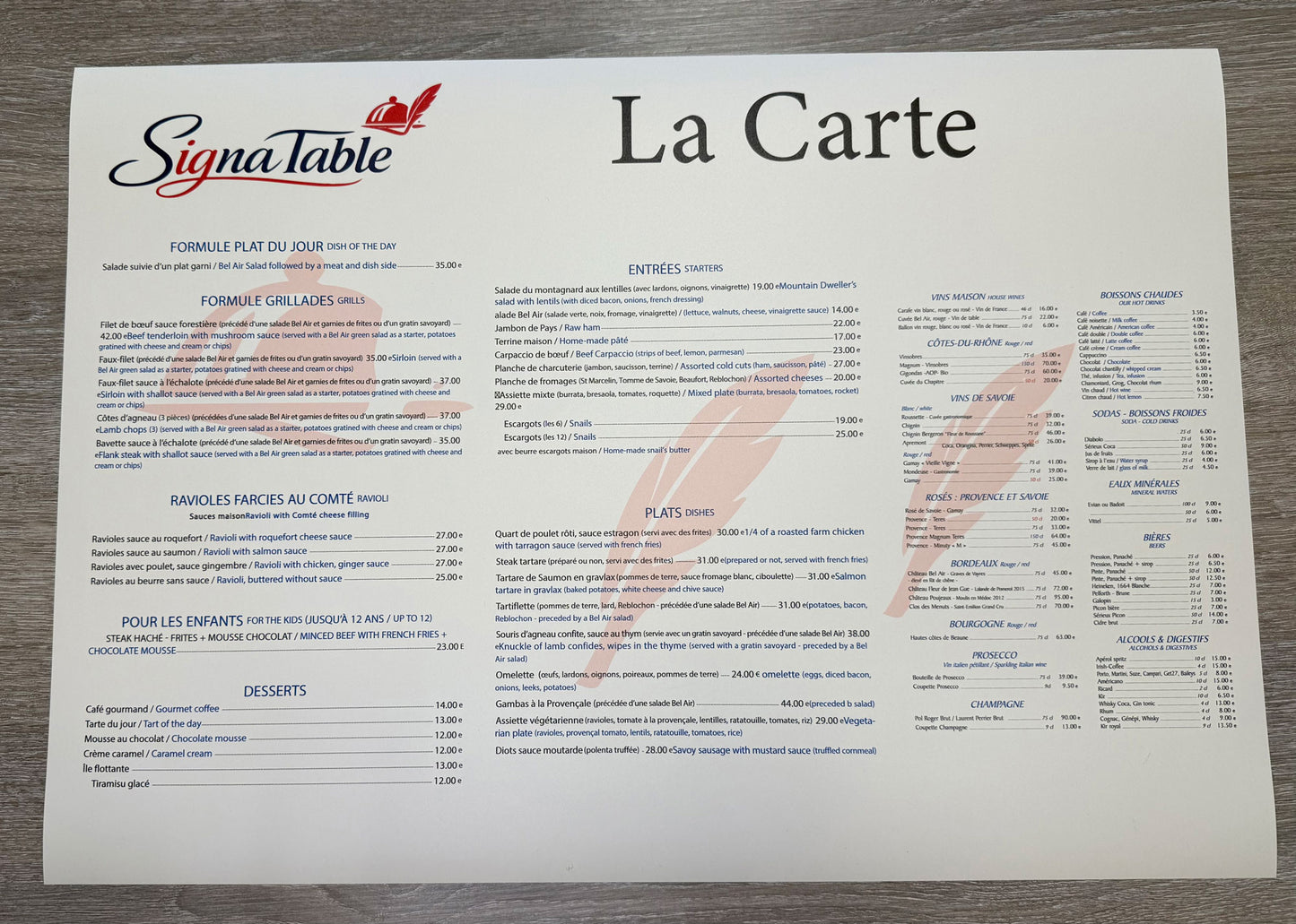 Affiche extérieure 42 × 60 cm – Usage professionnel restaurant